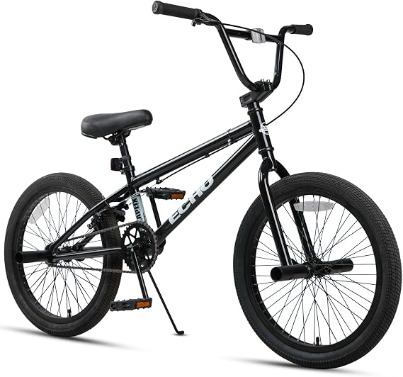 cubsala Echo 20 24 Inch Beginner Kids BMX Bike for Boys Girls | High Tensile Steel Frame, Rear U-Brake, 4 Pegs, 85% Pre-Assembled, Unisex BMX Bicycle for Outdoor Riding