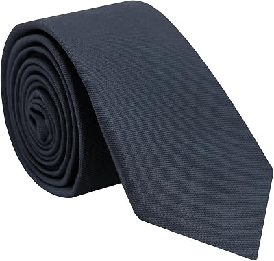 Mantieqingway Skinny Ties for Men, Solid Color Neck Tie 2.76Cotton Linen Boys Neckties for Daily Dress, Weddings, Missions