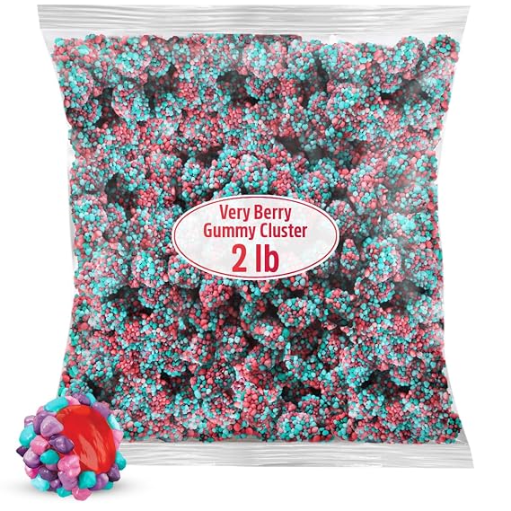 Gummy Clusters Very Berry, 2lb Pack of Gummy Candy Bulk, Candy for Sharing | Snacking or Gifting, Parties, Movie Nights