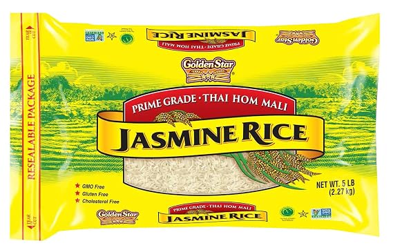 Golden Star THM Mali White Jasmine Rice - 5 lb Bag