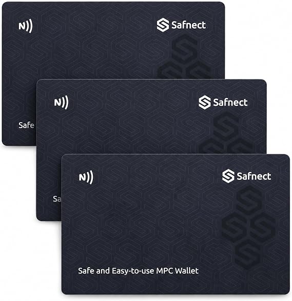 Crypto Wallet Pack of 3, Secure Cold Wallet Crypto, NFC Offline Cold Storage, Crypto Hardware Wallet for Bitcoin, Ethereum, Solana & 2,800+ Tokens