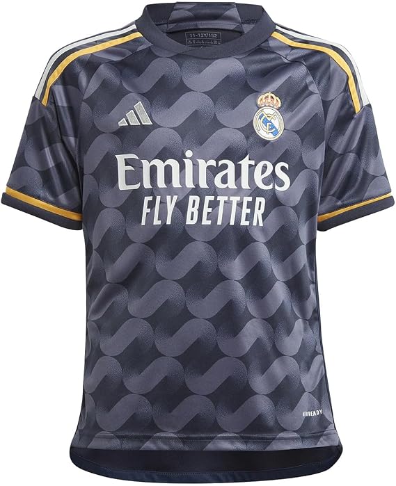 adidas Real Madrid 23/24 Away Jersey Kids (US, Alpha, X-Large, Regular, Legend Ink/Black)