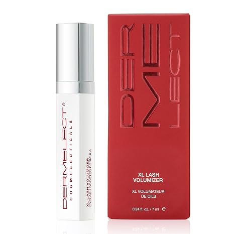 Dermelect XL Lash Volumizer for Lashes and Brows Anti Aging Serum with Peptides, Conditioning Treatment for Brittle, Thin, Sparse Eyelashes & Brows 0.24 oz