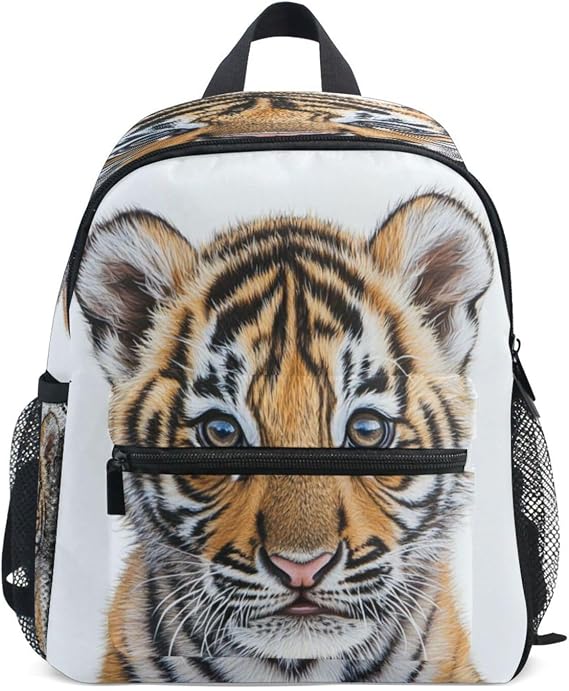 Portrait Of A Baby Tiger Toddler Backpack Birthday For Boys Girls Durable Kids School Book Bag