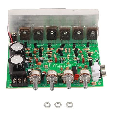 2.1 Channel Amplifier Board, High Power 300W Audio Amplifier with Subwoofer Volume Treble Control AC 18 to 26V 4 to 16 Ohm DIY Module for Home Audio Stereo System