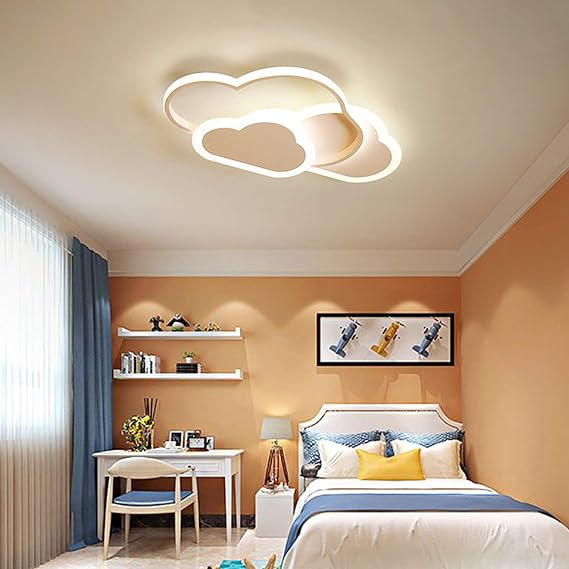 Dimmable LED Ceiling Light, 22" Modern Cloud Flush Mount Acrylic Ceiling Lamp, Ceiling Lighting Fixture for for Bedroom, Kitchen, Bathroom, Hallway, Stairwell