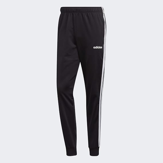 adidas Men's Essentials 3-Stripes Tapered Tricot Pants