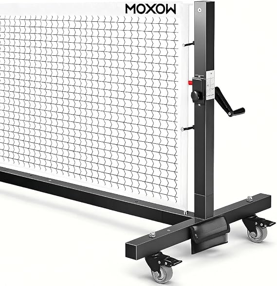 MOXOW Semi-Permanent Pickleball Net System, 22ft Tournament-Size