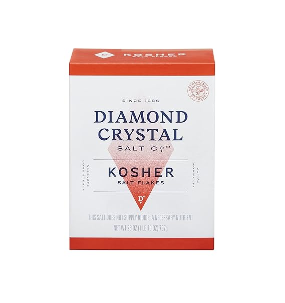 Diamond Crystal Kosher Salt Flakes - Full Flavor, No Additives - Staple for Professional Chefs and Home Cooks 26 Ounce (New Packaging)