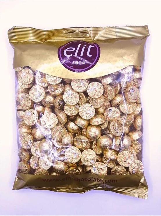 Elit Çikolata Sütlü Çikolata Altın Yaldızlı Çikolatin 1000 Gr