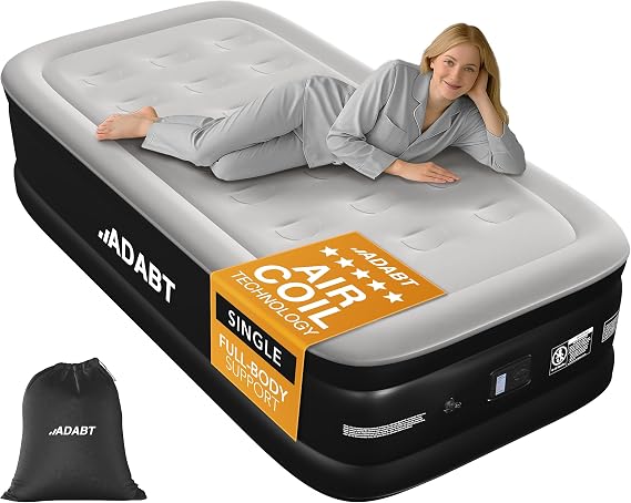 ADABT Premium Single Inflatable Air Mattress, Self-Inflation Blow up bed