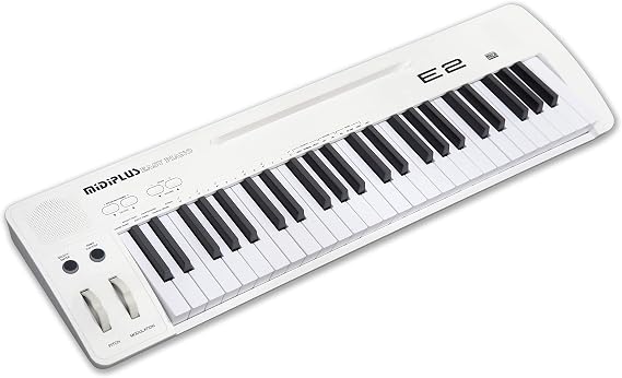 MIDIPLUS EasyPiano E2 MIDI Keyboard Controller, Electronic Keyboard, 49 key, white