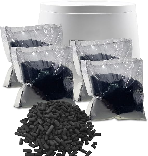4Pcs Filter Refills for Lomi Smart Composter Top & Back Filter Slots | Replacement Activated Charcoal Filters Compatible with Electric Countertop Compost Bins, 12-month Supplement