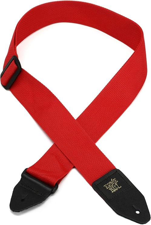 Ernie Ball Polipropilenden (Pp) Yapılmış Ernie Ball Gitar Askısı, Kırmızı