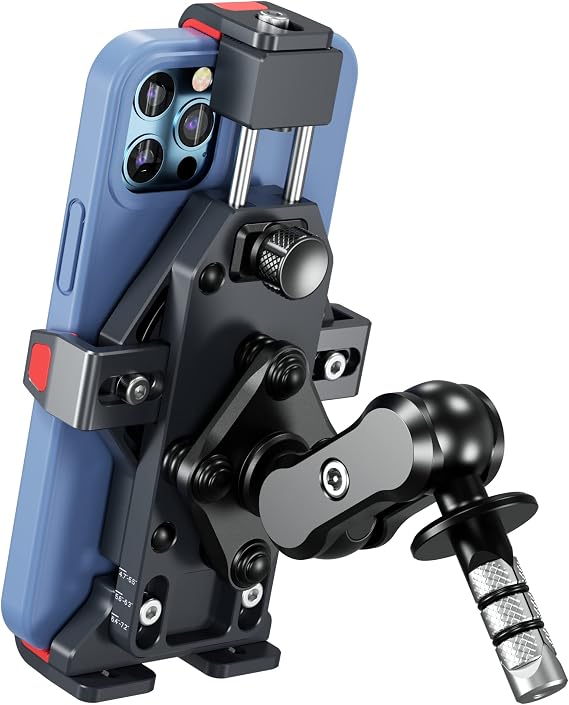 BRCOVAN Metal Anti-Theft Motorcycle Fork Stem Phone Mount Holder