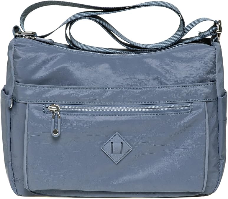 KAUKKO Women Crossbody Bag Handbag Lightweight Shoulder Purse Nylon Multi Pocket Crossbody Bag Ladies Travel Handbag