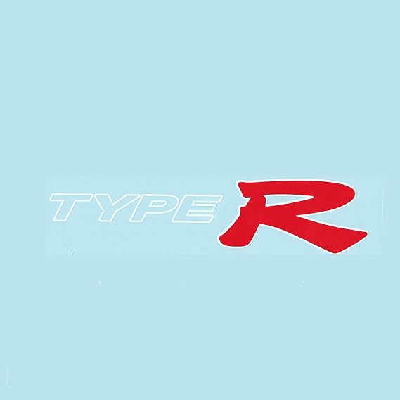 2 Pieces Click2Go Auto Car Vinyl Racing Decal Sticker for Type R (White/Red)