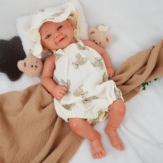 16.5 In Full Body Silicone Baby Dolls Girl Weighted Realistic Newborn Doll