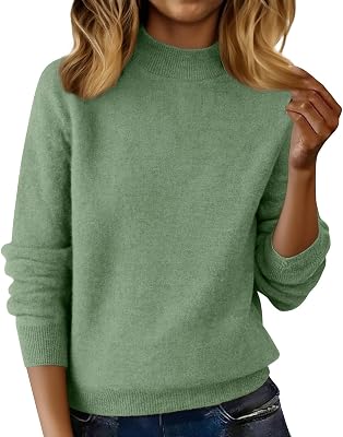 Cashmere Sweaters for Women Half Turtleneck Long Sleeve Jumper Knitted Pullover Warm Cashmere Sweater Tops