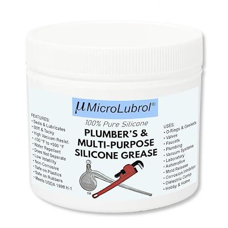 Plumber's & Multi-Purpose Silicone Grease, 8 oz, Plumbing, Laboratory, Industrial and More