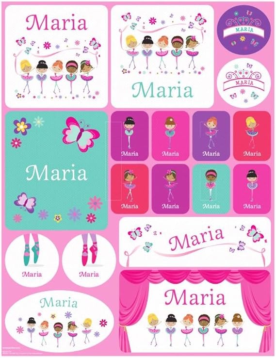 Personalized Stickers for Kids, Ballerina - I See Me!