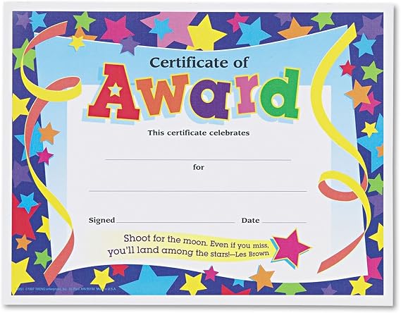 TEPT2951 - Trend Certificates of Award