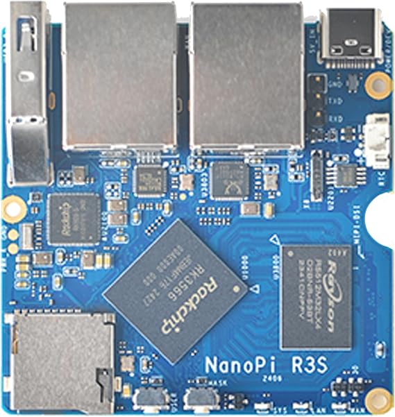 NanoPi R3S LTS Mini Soft Router Rockchip RK3566 Dual Network Port Demon Board Single Board + 2GB RAM NO EMMC