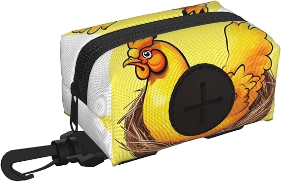 Bird'S Nest Golden Chicken Pet Travel Waste Bag Storage Bag. Convenient Storage, Suitable For Leash, With Zipper, Easy To Carry When Traveling.