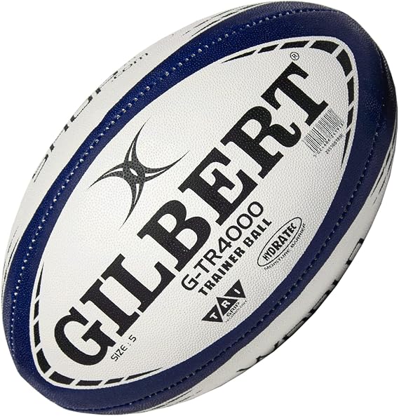 World Rugby Shop X Gilbert G-TR4000 Rugby Ball - Adult and Youth Sizes 3, 4, and 5 - Hand Stitched - 3 Ply Construction