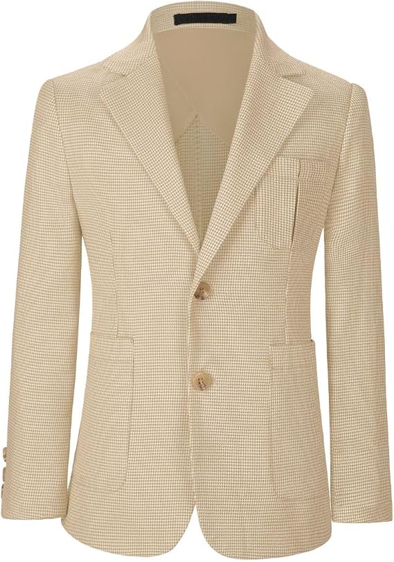 Visaccy Kids Blazers for Boy Slim Fit Suit Blazer Boys Formal School Jacket