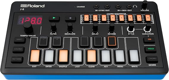 Roland AIRA Compact J-6 Portable Song Creation Machine with Professional Sound and Features | JUNO-60 Synth Engine & Presets | Chord Sequencer | Effects