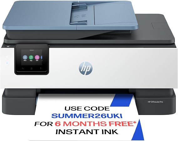 HP OfficeJet Pro 8135e All-in-One Printer | Colour | Printer for Home | Print, Scan, Copy, Fax Automatic document feeder|