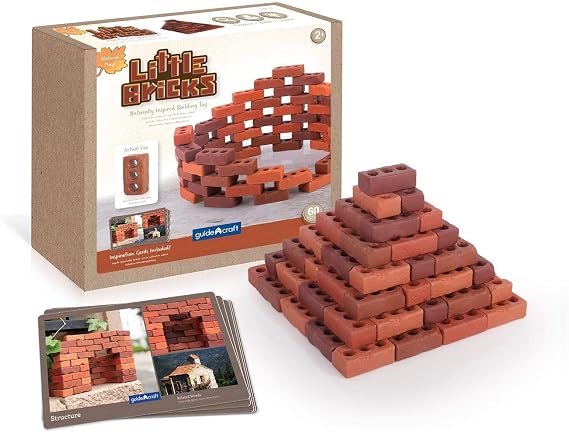 Guidecraft Little Bricks - 60 pc. Set: Builders Set for Construction and Stacking, Kids Educational Learning Toy