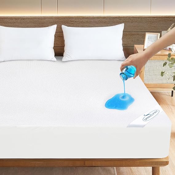 Twin Size Mattress Protector Waterproof,Absorbent Fitted Sheet | up to 14" Deep Pocket,Mattress Cover Twin Size Bed Sheets,Terry Machine Wash Protection Mattress Protector