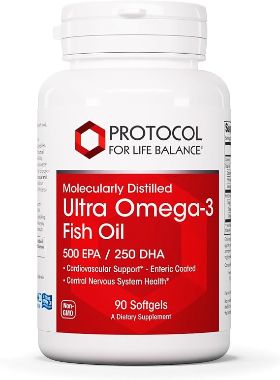PROTOCOL FOR LIFE BALANCE Ultra Omega-3, Fish Oil, EPA DHA, 90 Softgels