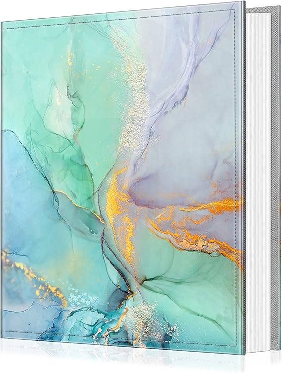 Fintie Photo Album 4x6 Photos - 600 Pockets Large Capacity Albums Book Cover for Family Wedding Anniversary Baby Vacation Pictures, Emerald Marble