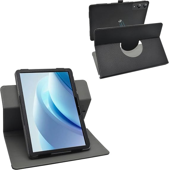 LiuShan Compatible with DOOGEE U13 case,DOOGEE Tab E3 Pro case,360 Degree Rotation Stand PU Cover for DOOGEE U13/ DOOGEE Tab E3 Pro/Blackview Mega 8/ SVITOO P1300/ SVITOO P300 13 Inch Tablet,Black
