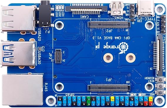 Orange Pi CM4 Base Board Rich Interface for Raspberry Pi CM4, Orange Pi CM4, 40Pin GPIO Interface Standard CM4 Connector Gathering Kinds of Onterfaces