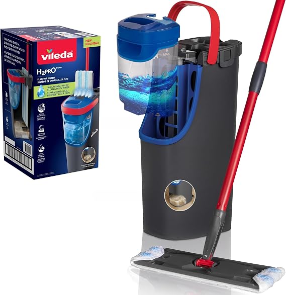 Vileda H2PRO Cleaning Set Separating 100% Dirty and Clean Water & Microfiber Mop