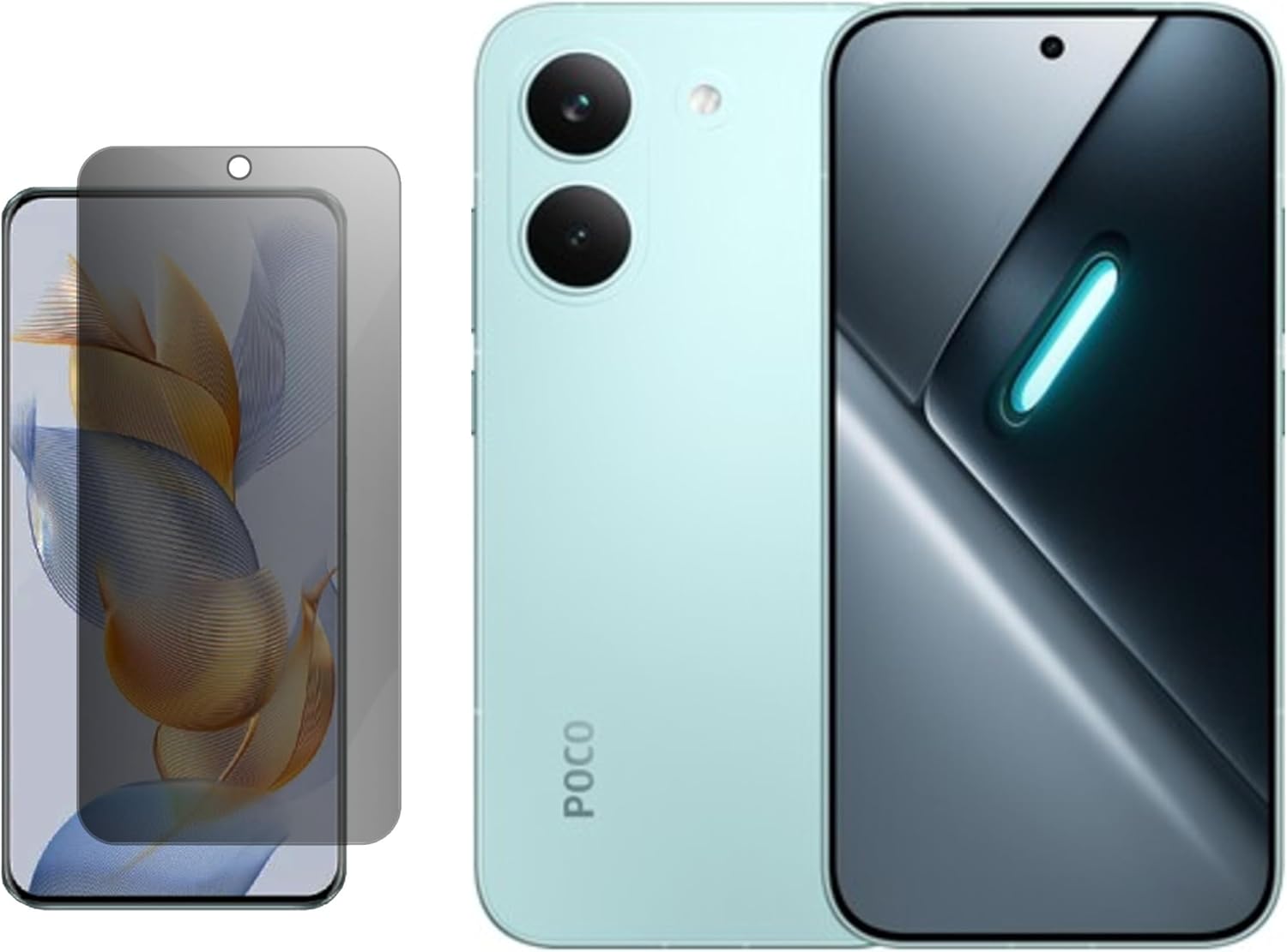 Poco X8 Pro ile Uyumlu Mat Hayalet (Privacy) 9H Kırılmaz Nano Ekran Koruyucu