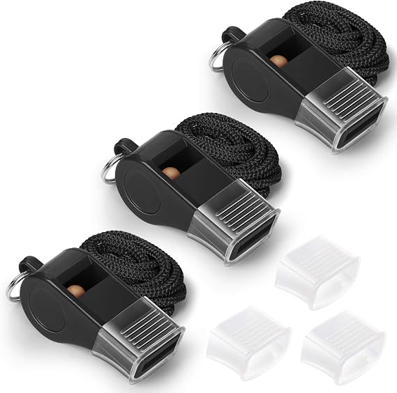 Fya Whistle with Lanyard and Mouth Grip, Super Loud Sports Whistles, Perfect for Coaches, Referees, Emergency, Lifeguard, Survival, Outdoor