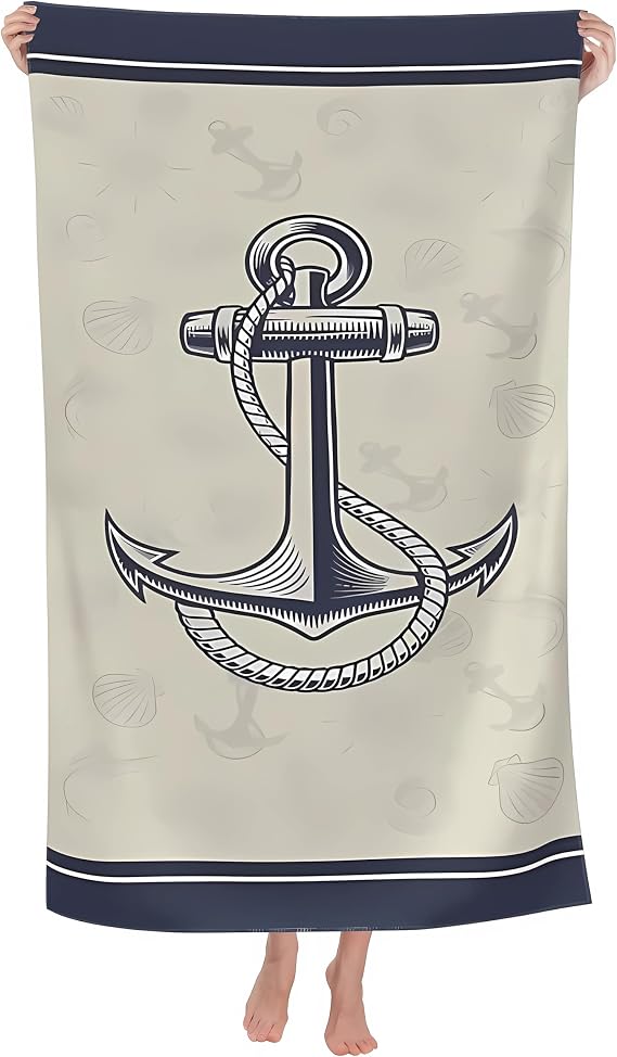 COMFAR Microfiber Beach Towel for Boys, Personalized Beach Towels for Kids, Sand Free Beach Towel Sandproof, Quick Dry Pool Towel 30"x 60"