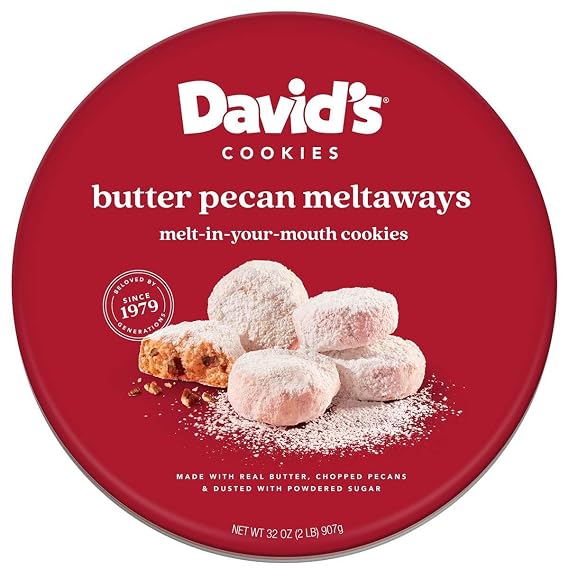 David's Cookies Butter Pecan Meltaways Soft & Melt In Your Mouth 1Pack 32oz
