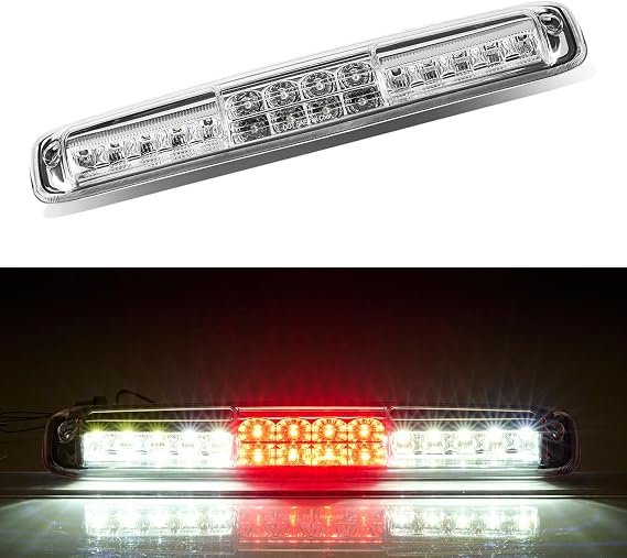 Third 3rd Brake Light, LED High Mount Stop Light for 1999-2006 Chevy Silverado/GMC Sierra 1500 2500 3500HD, 2007 Silverado/Sierra Classic Model, Rear Center Cab Roof Tail Cargo Lamp, Smoke Lens
