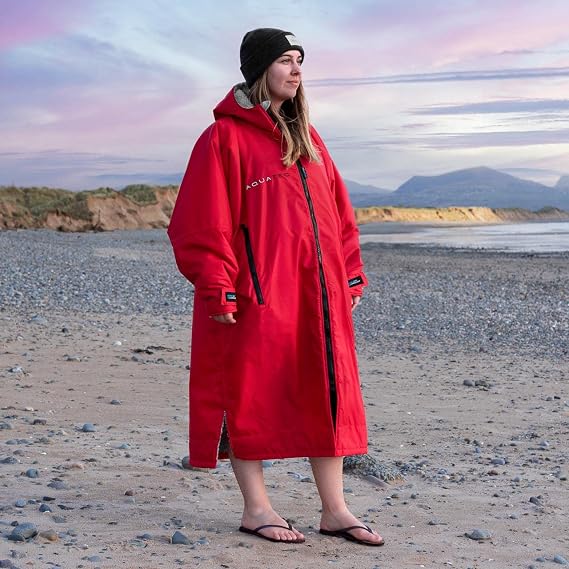 AQUATEC Surf Poncho Changing Robe - Changing Ponchos Adult | Hooded Beach Towel | Swimming Poncho & Surfing Changing Robe