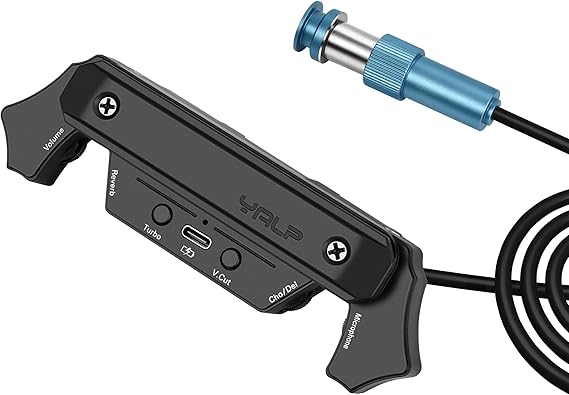Acoustic Guitar Pickup Bluetooth Guitar Preamp Recverb Chours Delay Effect Rechargable Magnetic and Microphone Soundhole Pickup Built-in Speaker Unplugged Increase Guitar Sound