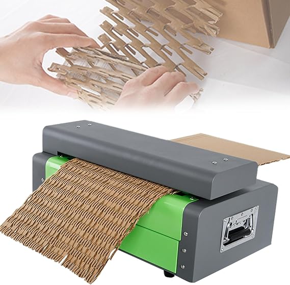 Eco-Friendly Cardboard Shredder Machine - Efficiently Transforms Corrugated Box Into Honeycomb Packing Material, 325mm425mm Cutting Width, 3mMin Speed, Space-Saving Cardboard Cutting Tool 32.5cm