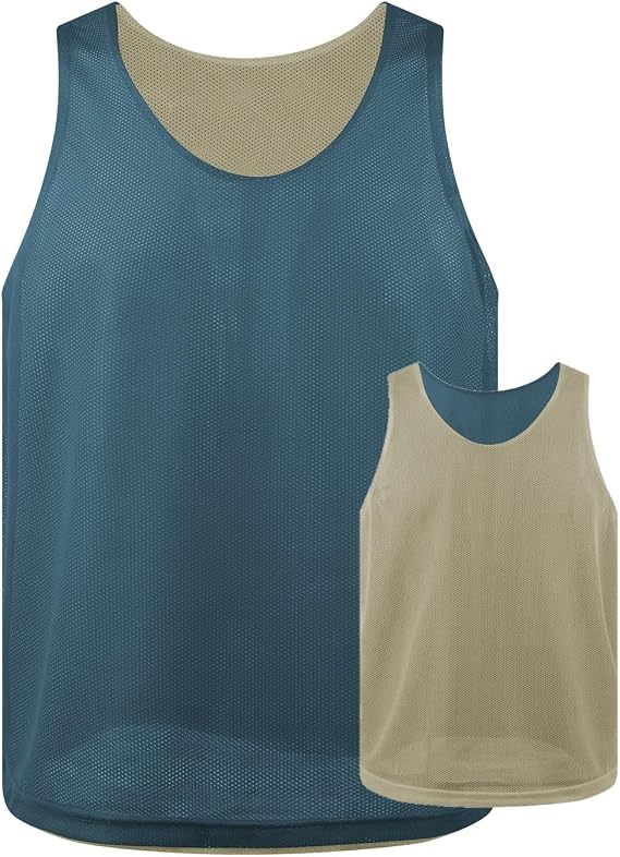 TOPTIE Reversible Training Vests Two Sides Sports Vest Football Jersey,