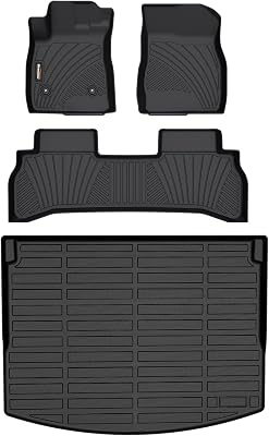Binmotor-Floor Mats Cargo Liner Set for 2021-2025 Chevy Trailblazer FWD & Cargo Liner Only Fit Cargo in Upper Deck Position Not for AWD, Heavy Duty Car Floor Liners