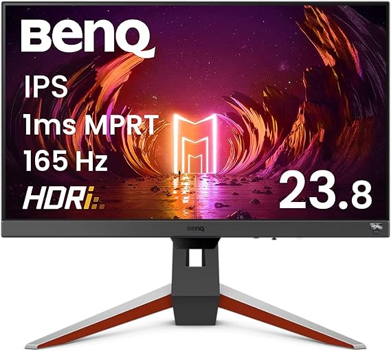 BenQ MOBIUZ EX240 Gaming Monitor 24" FHD 1080p 165Hz 1ms | IPS | HDRi | sRGB | Color Optimizer | Black Equalizer | Freesync | Eye-Care | Height, Swivel & Tilt | DisplayPort | HDMI | Built-in Speakers